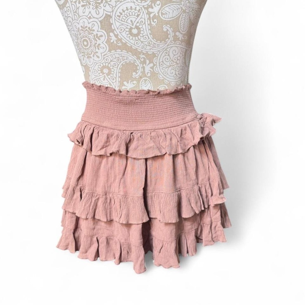 Love Tree Pink Ruffled Mini Skirt - Picture 2 of 5